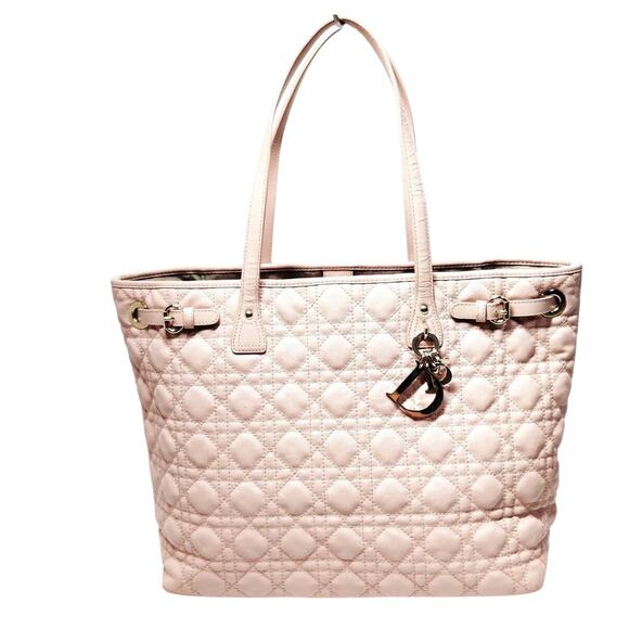 Christian Dior Panarea Tote Coated Pink Canvas - Picture 1 of 8